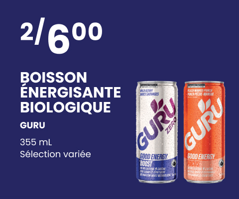 boisson énergisante biologique