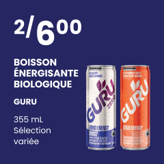 boisson énergisante biologique