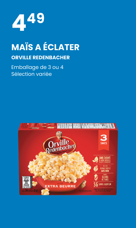 Maïs a éclater orville redenbacher