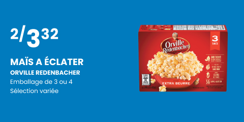 Maïs a éclater orville redenbacher