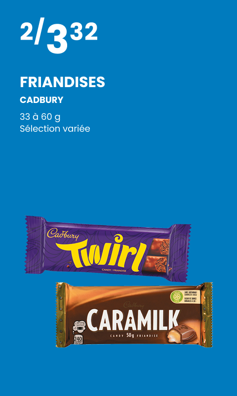 Friandises cadbury