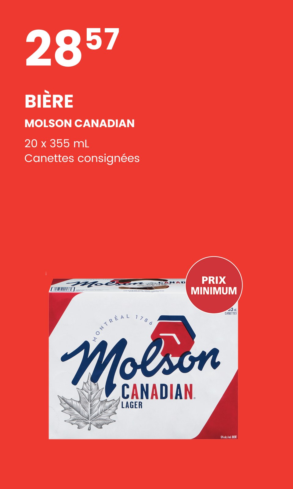 Biere molson canadian