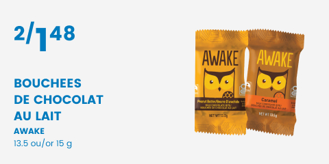 BOUCHEES DE CHOCOLAT AU LAIT AWAKE