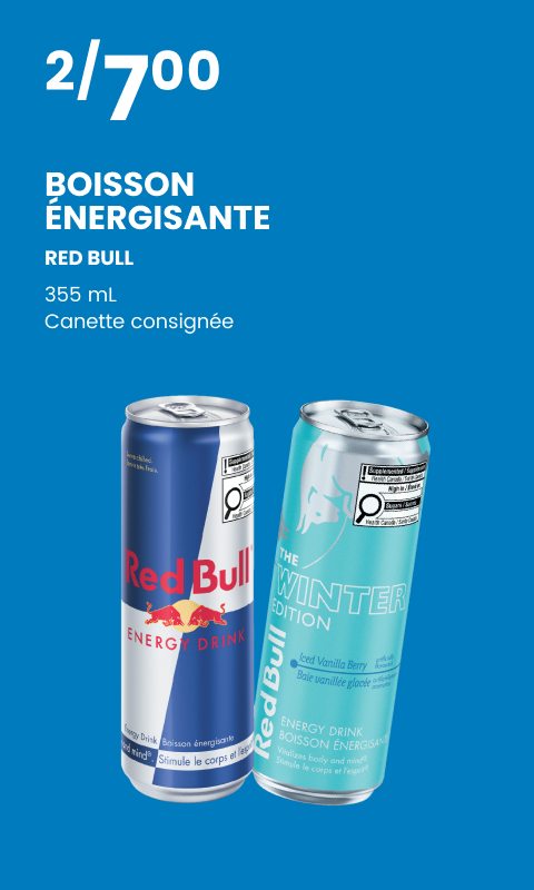 Boisson énergisante red bull