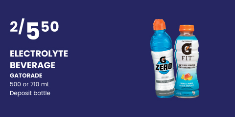 Electrolyte beverage gatorade
