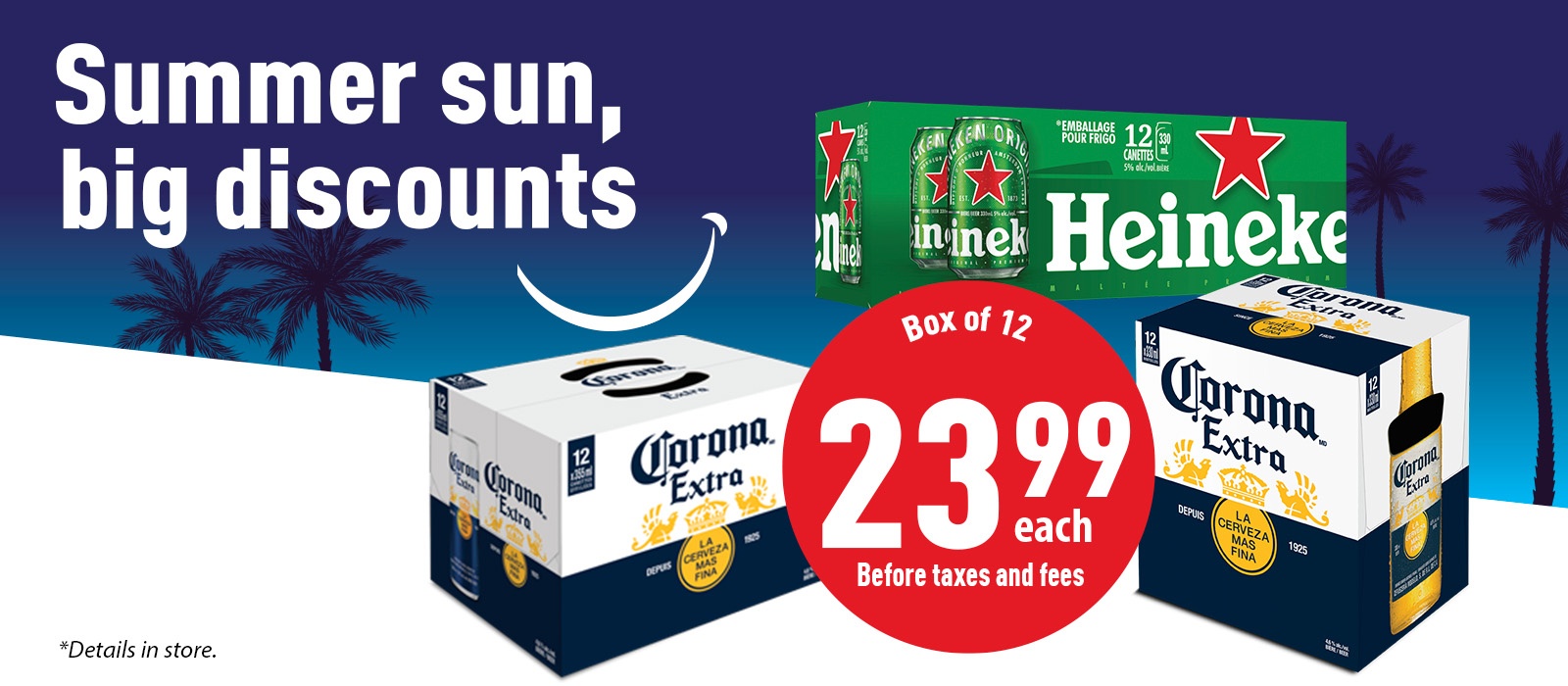 Summer sun. Big discounts.